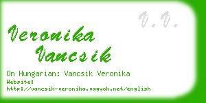 veronika vancsik business card